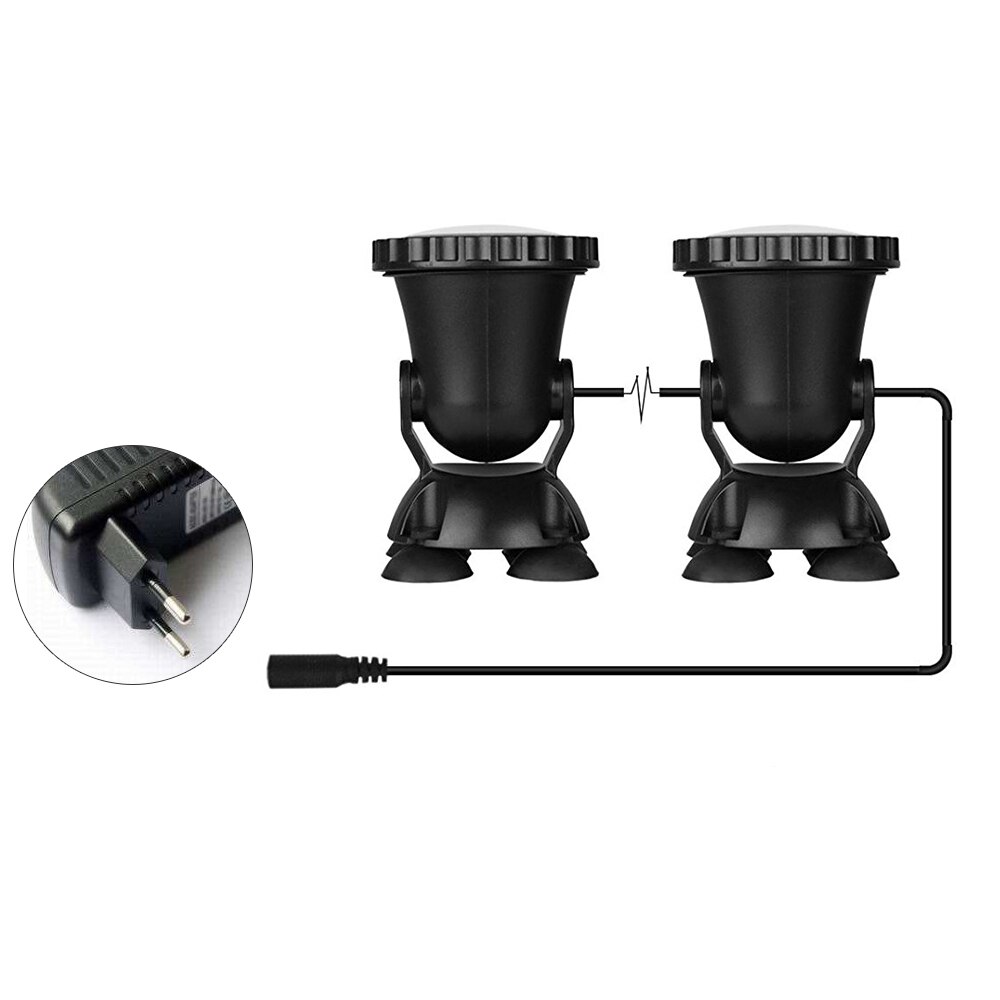 DONWEI 4 stks RGB 36 LED Onderwater Licht Spotlight Waterdichte IP68 Dompelpompen Verlichting voor Vijver Aquarium Landschap Verlichting: Blauw / US Plug