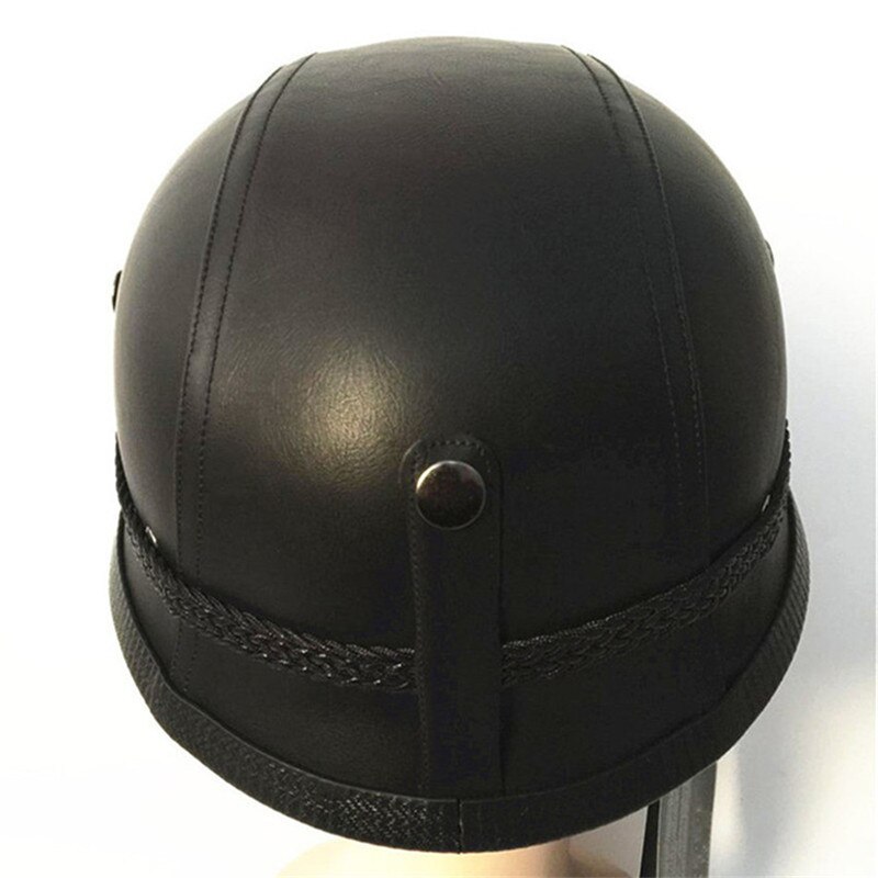 Motorrad Helm Einzigartige 4 Arten M/L/XL Deutsch Stil Halbe Gesicht Helm Deutsch Leder Vintage Motorrad Helm