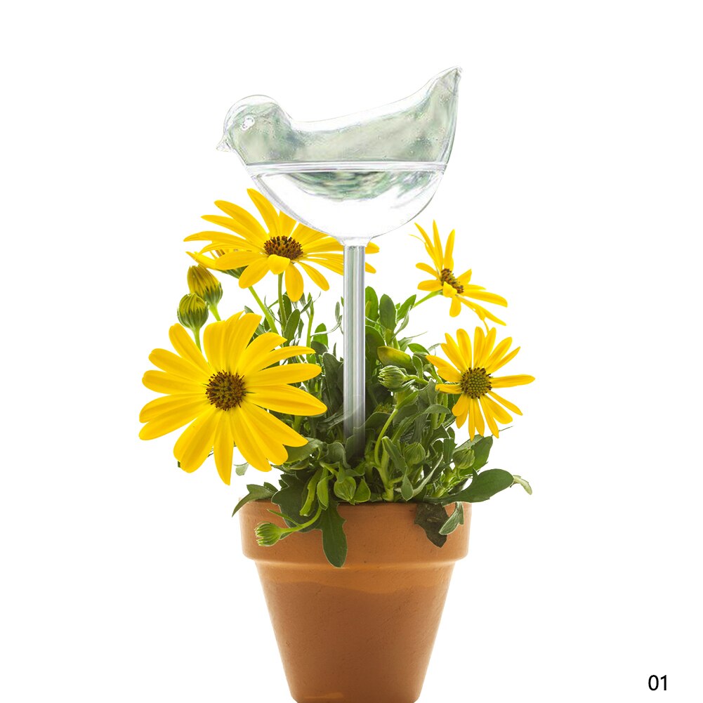 Auto Drip Irrigation System Garden Water Houseplant Plant Pot Little Bird Self Watering Flower Indoor Household Waterers Bottle: 01