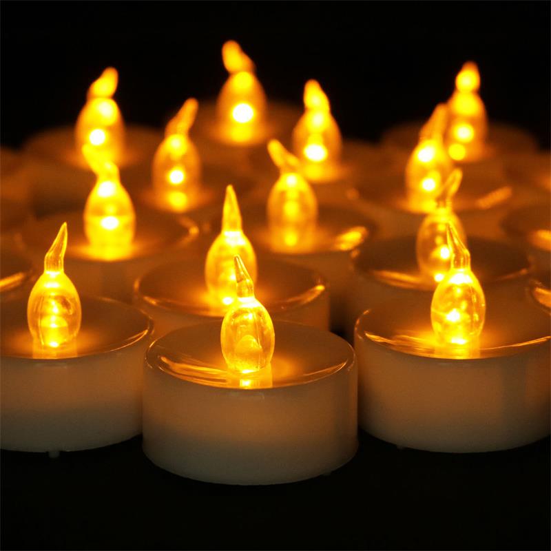 12/24Pcs LED Candles Lights with Remote Control Flameless Tea Candles Led Tea Lights for Years Christmas Party Wedding Decor