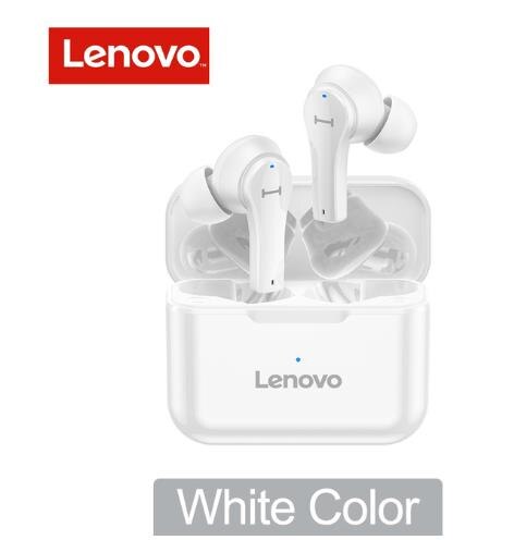 Lenovo – écouteurs sans fil Bluetooth, QT82, casque d'écoute stéréo HD, micro parlant, grande batterie 400mAh, étanche IPX5: white