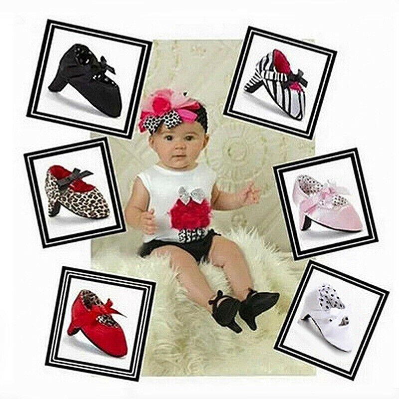 Baby pige sko med høje hæle til fotos bowknot dejlig afslappet prinsesse toddler bowknot baby casual sko