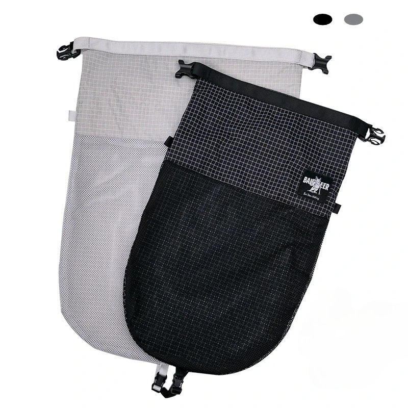 Upgrade Storage Bag Outdoor Hiking Portable Kangaroo Pouch Lightweight Shoe Bag for Travel Mountaineering with 2pcs Buckle