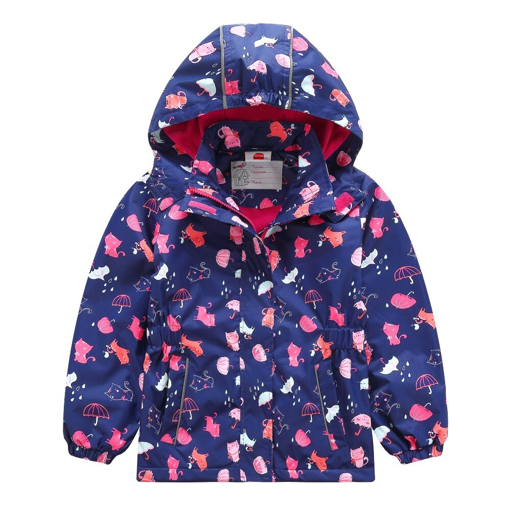 Meisjesjassen, lente- en zomerjassen, warme fleecejassen voor meisjes, herfst, waterdichte windjacks, winterkleding voor kinderen, dwq 019