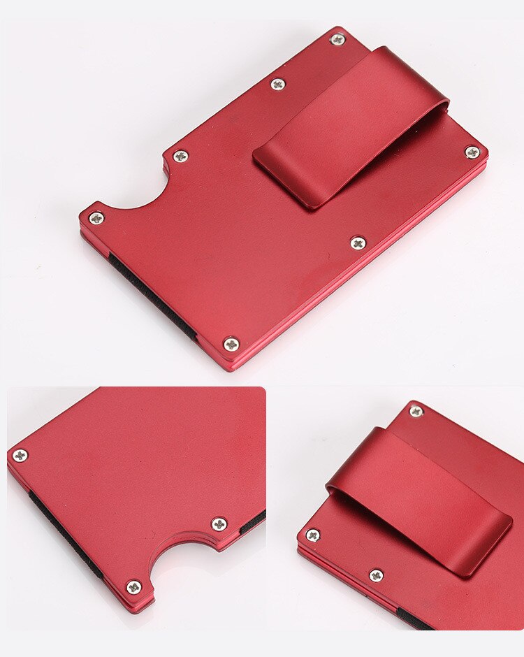 Hommes Femmes Carte de Crédit clip de fixation Anti Protéger Rfid Bloquant Le Portefeuille D'identité Portable TITULAIRE Clip Porte Carte Voyage Boîtier En Métal: 06
