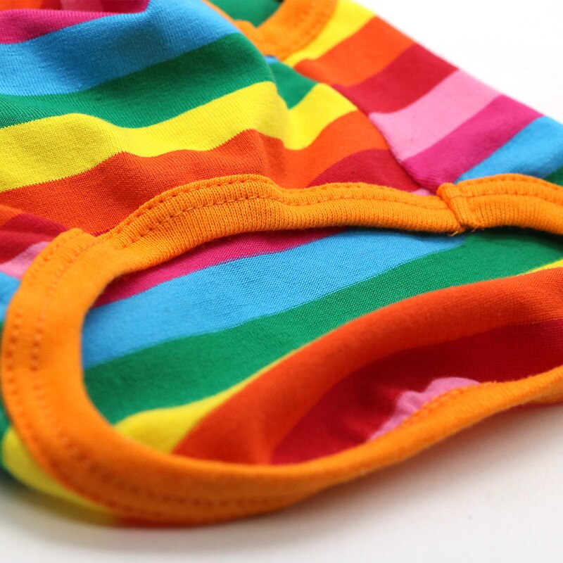 Rainbow Cat Clothes Summer Clothes for Cat Costume Pets Clothing Spring Pet Clothes Dressing Up Cat Party Costume Suit Kitty