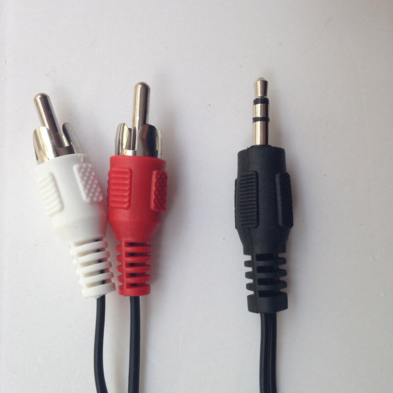 1m 3,5mm Jack Aux a 2 RCA Cable de Audio y vídeo estéreo Y Cable divisor AV adaptador 2RCA Cable para PC DVD TV VCR altavoces cámara