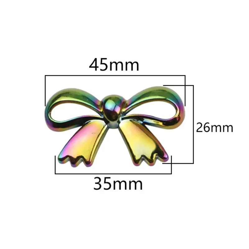 5/10 Stuks Leuke Strik Metalen Decoratie Gesp 30/45/60 Mm Tas Schoenen Clip Sluiting singels Eye-Splice Pin Gespen Boog Knop Accessoire: 4# / Multi-Colored
