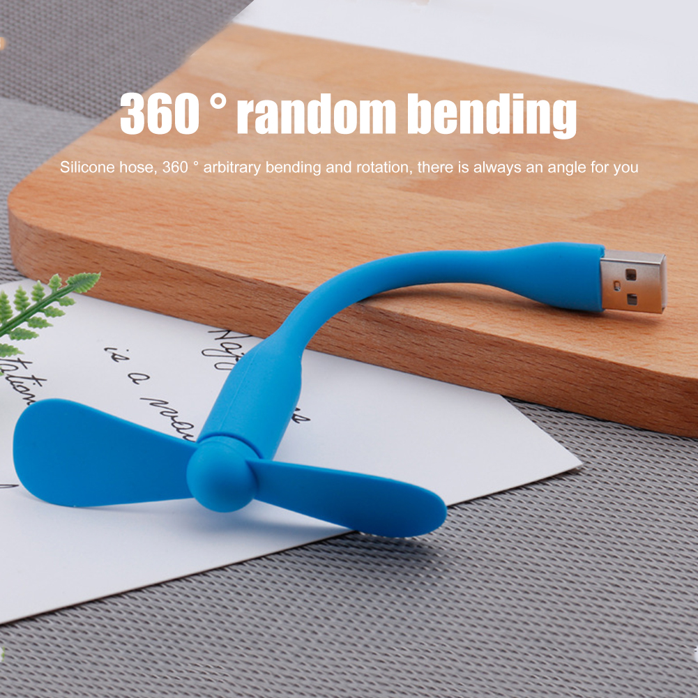 USB Small Fan Flexible Bendable Mini Fan For Power Bank Laptop PC Charger Portable Hand Cooling Fans For Computer Summer Gadgets