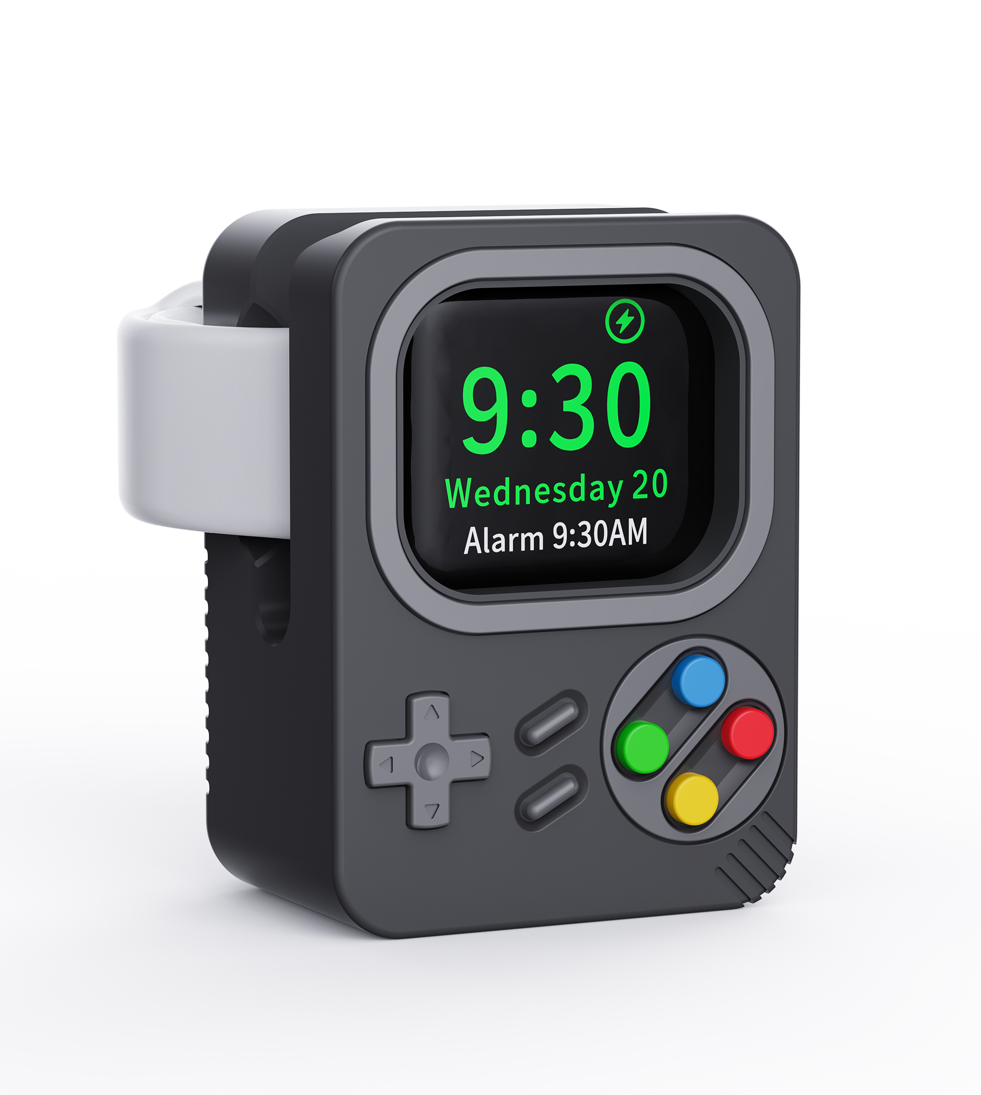 Silicone Charger StandFor Apple Watch 8 7 6 5 4 3 SE 45MM Charging Dock Holder Game Console Bracket Base: army green