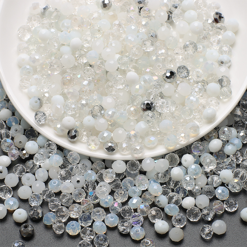 2 3 4 6 8mm cuentas de cristal Rondelle checas mezcladas cuentas de vidrio facetadas cuentas espaciadoras sueltas para fabricación de joyería DIY pulsera collar