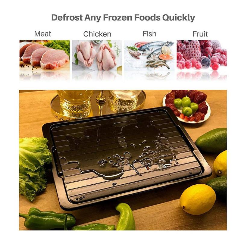 2 stks/set Plastic Kitchen Tools Multifunctionele Snelle Ontdooien Lade Voedsel Vlees Vis Quick Dooi Bevroren Board Plaat keuken gadgets
