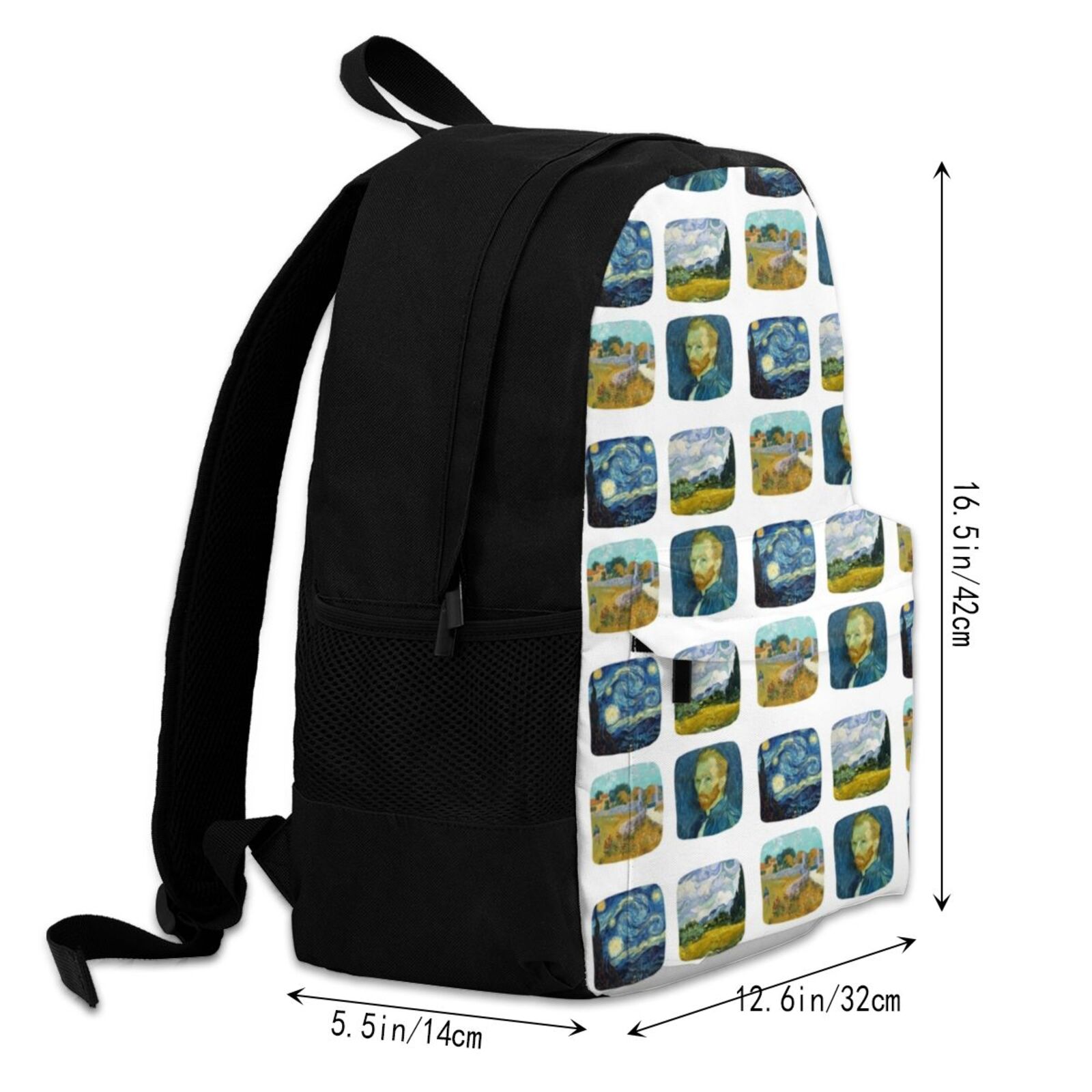 Van Gogh Starry Night Backpacks folding University Teen Backpack Pattern Unusual Bags