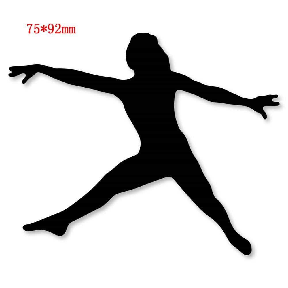 Ballet Dancer Frame Christmas Dies Girl Craft Metal Cutting Dies for DIY Scrapbooking Card Making Embossing Die Cut: f