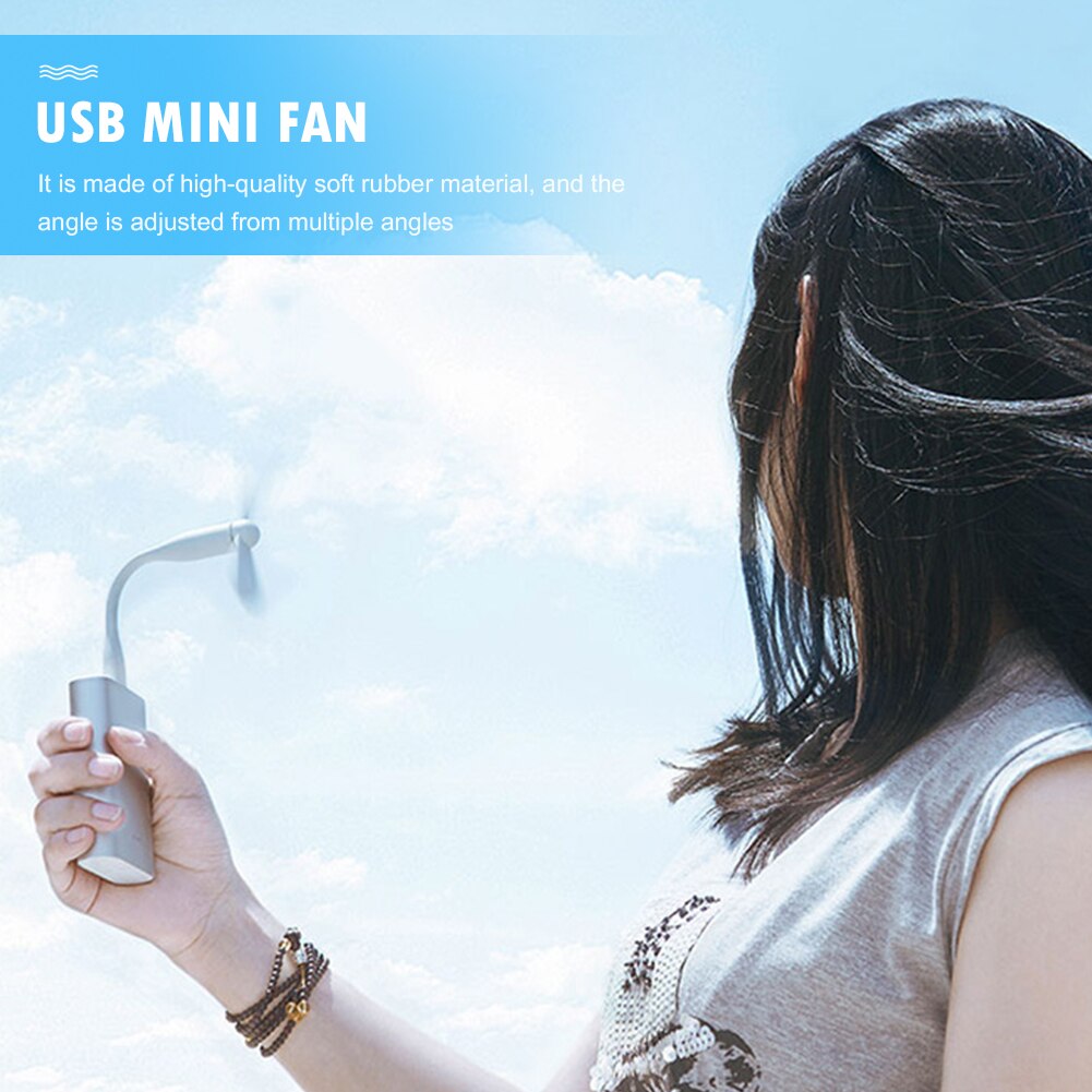 Mini Flexible Bendable USB Fan for Power Bank Laptop PC AC Charger Portable Hand Fan Computer Summer Gadget