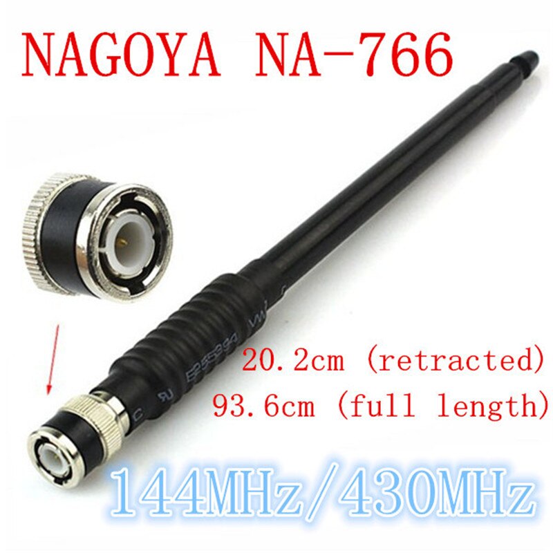 NAGOYA NA-766 BNC-M Antenne VHF/UHF 144MHz/430MHz 10W pour TK100 TK200 TK210 TK220 TK300 TK310 TK320