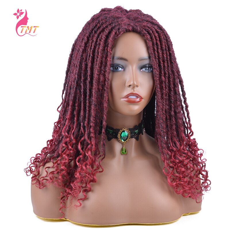 Short Goddess Locs Wig Facu Locs Braided Wig For Black Women Synthetic Dreadlocks Braiding Hair African Soft Crochet Braids