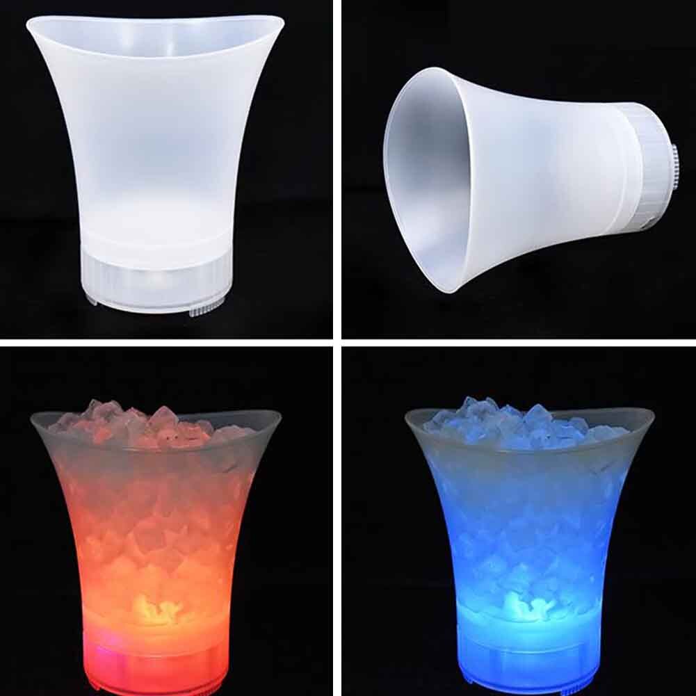 Suministros para fiestas, cubo de hielo KTV con barra de luz LED, cambiante de Color enfriador de vino, discotecas Bluetooth, contenedor de altavoz, utensilios de cocina