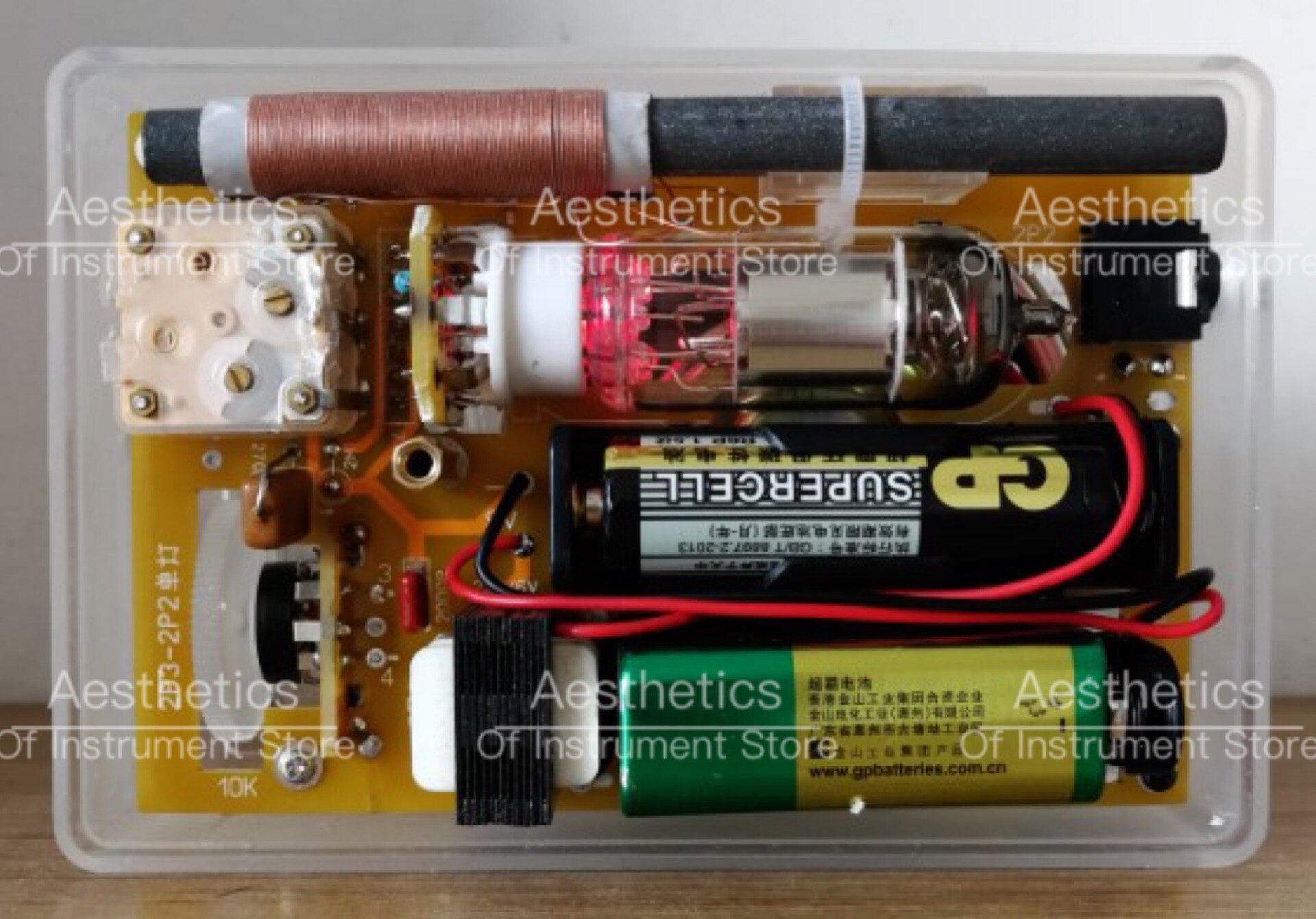 2P2 Rohr Einzel Lampe Mittel Welle Radio Bausatz Batterie Rohr Radio 2P3 Radio Ohne Gehäbenutzen