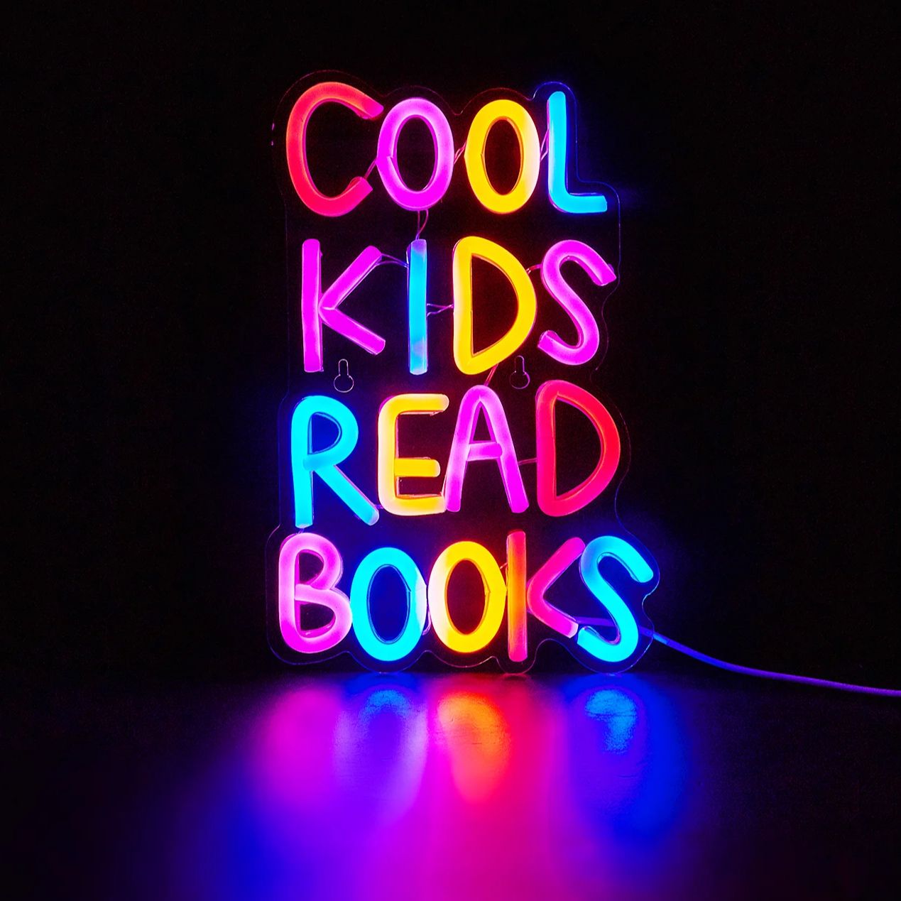 Chi-kjøpe ledet neon Skilt - låve Leser Bok - USB-drevet 3D Veggdekor til Soverom