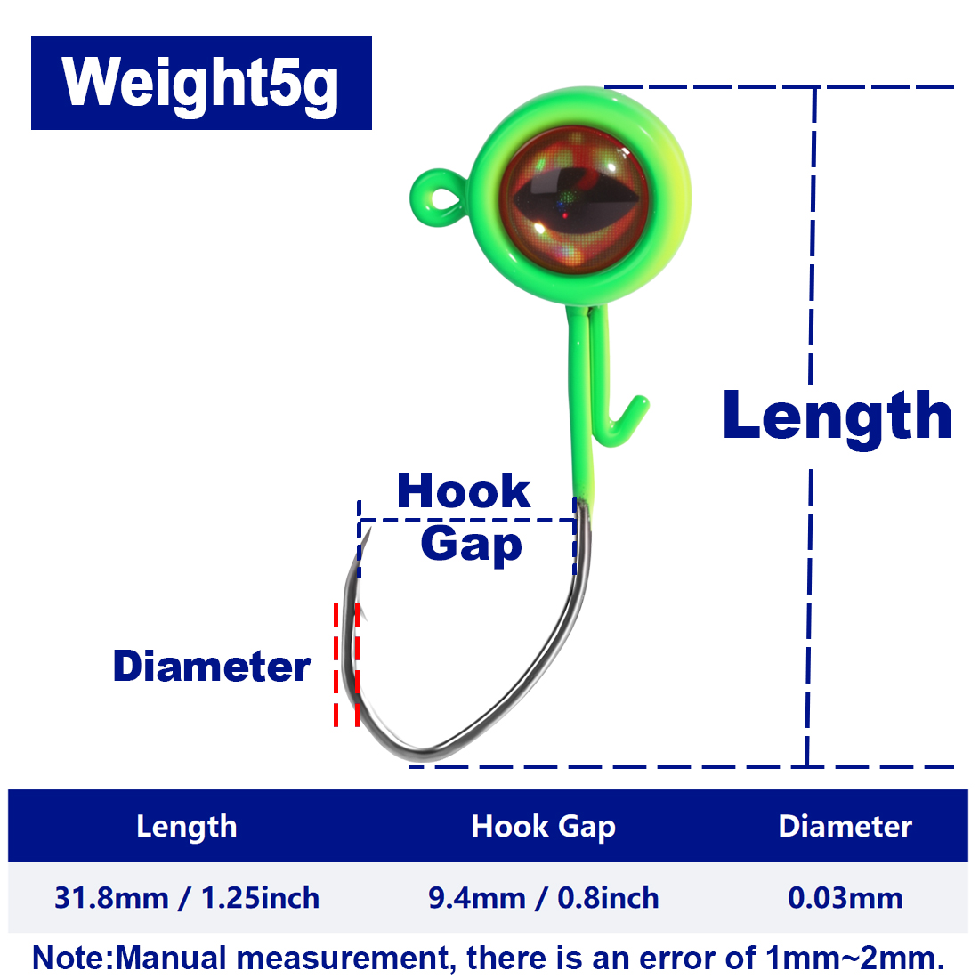 FishTrip Crappie Jig Heads Haak Swimbait Jig Head 3D Ogen Vishaken met Draad Keeper Lokt voor Panfish Bass Zoutwater: Roze