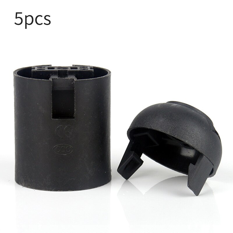 5pcs/lot E27 Plastic bulb holder Lamp Bulb Holder Socket Lamp Base White/Black Screw Pendant Light: Black