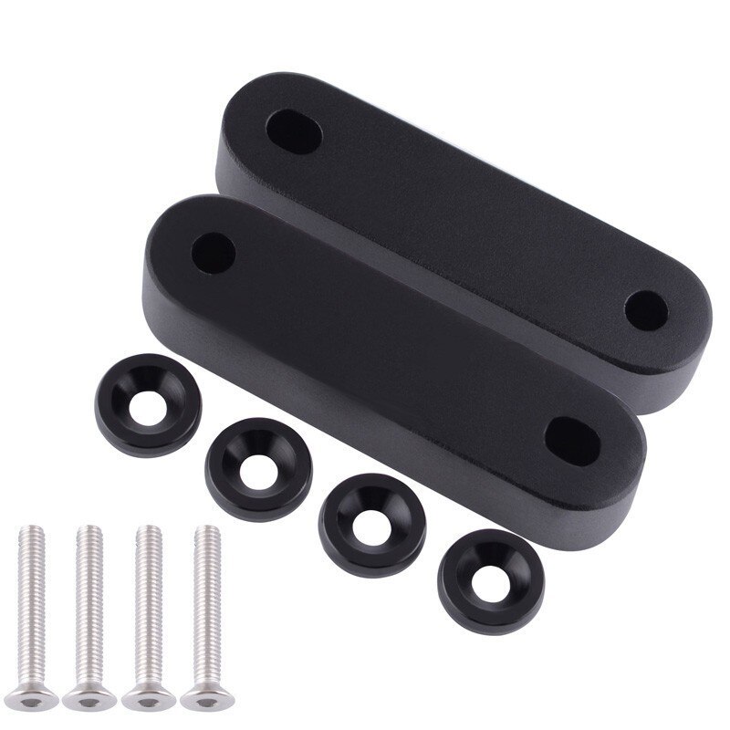 SPEEDWOW Billet Aluminum Hood Riser Spacer Swap Air Flow Vent Risers Hood Up Pad Cover JDM For Honda Civic 92-95 EG/96-00 EK: Black