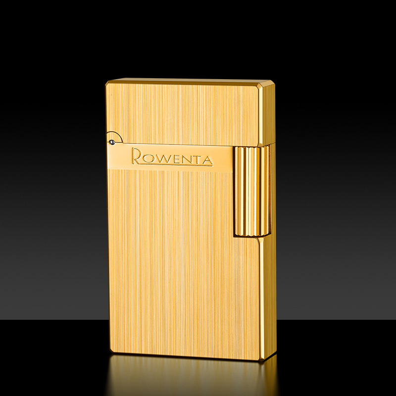 encendedor de queroseno, deslizamiento lateral de cobre original, sonido de acero crujiente, encendedor de sonido fuerte, de alta gama para hombres, encendedor de queroseno: Castaño