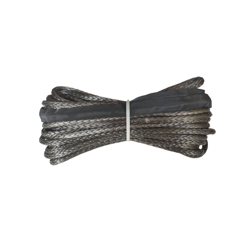 Corde de treuil synthétique pour voiture de récupération tout-terrain, ULde treuil, Rock Guard, RL UTV, chasse-neige, accessoires de remorquage, 4x4, 50 pieds, 1/4 pouces, 15m x 6mm: Bleu