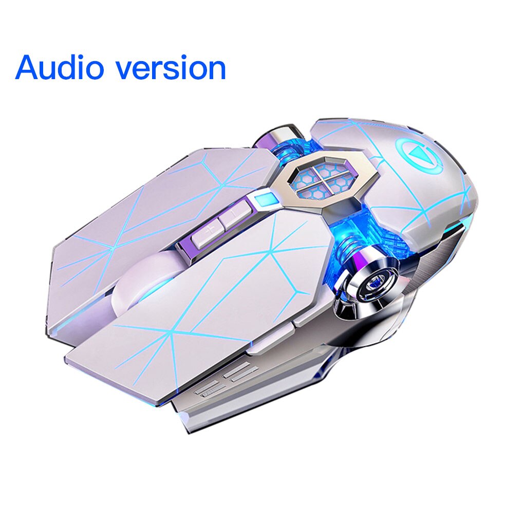 Wired Gaming Mouse Mechanical Sensitive Silent Mouse Backlit 3200DPI Adjust Computer Mice Laptop USB Cable Mouse: White Voiced