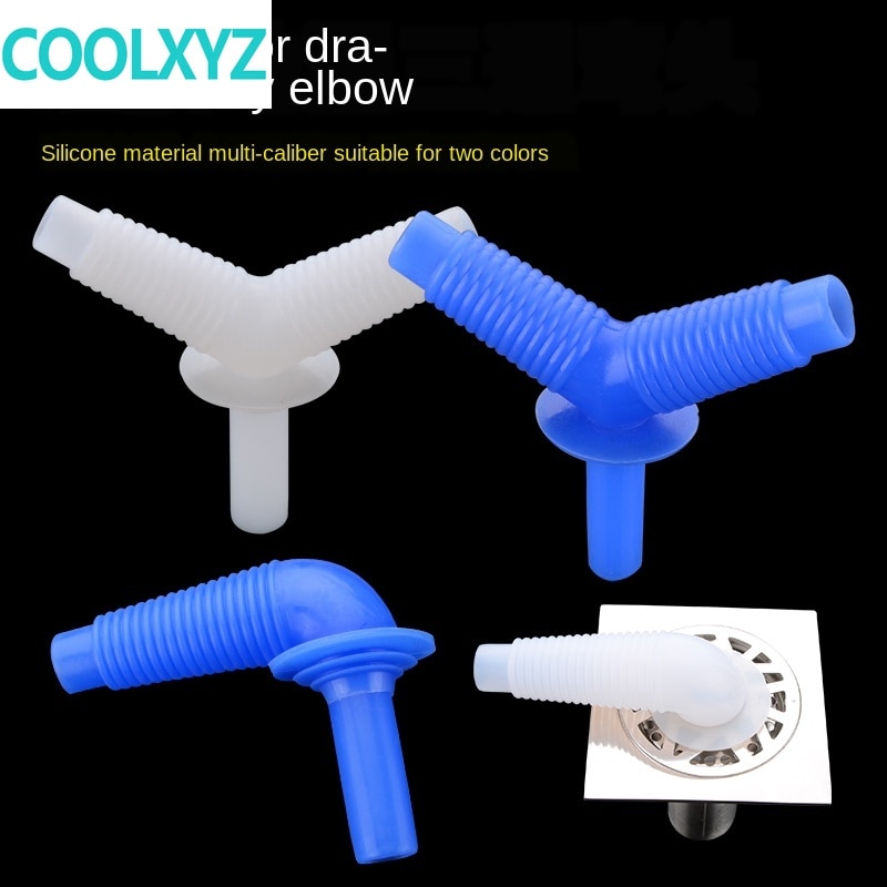 Silikonowy odpływ podłogowy trójnik łazienka pralka umywalka zmywarka spustowy trójnik kolanko wspólne armatura