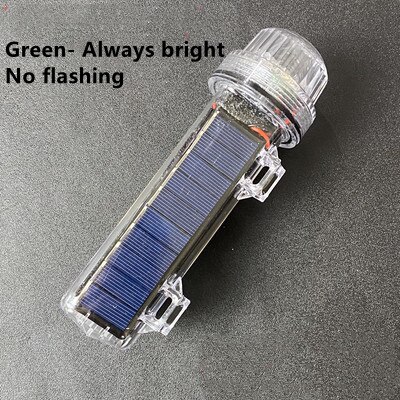 Solar- angetrieben Netz markieren Licht Wasserdichte Anker Licht Boje Signal Licht Blinkt Torpedo Warnung Licht Marine Navigation Licht: Grün-stets hell