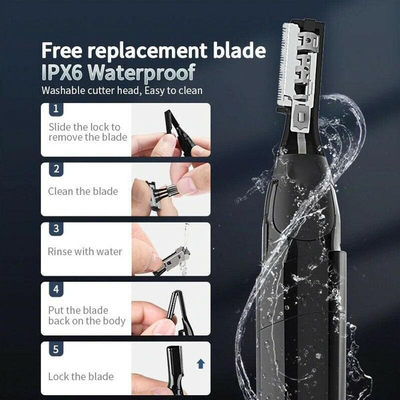 Multifunctionele Elektrische Wenkbrauw Trimmer Flexibele Mini Eye Brow Scheerapparaat Draagbare Trimmer Haar Epilator Vrouwen Make Scheermessen