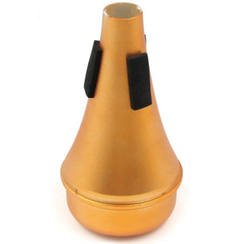 Trompeta de práctica de peso ligero, sordina recta, sourdina Br, instrumentos musicales, accesorios de pieza (dorado)