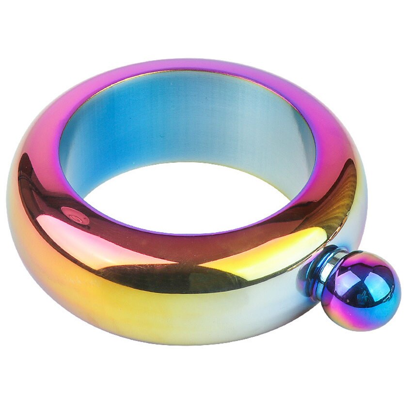 Creatieve Bangle Armband Heupfles Rvs Alcohol Metalen Whiskey Vodka Heupfles Pocket Flagon Chic Drinkware: multicolor