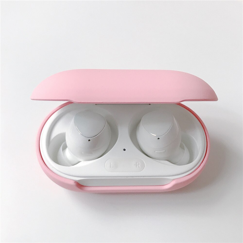 Matte hard pc escudo protetor para samsung galaxy botões caso bluetooth sem fio fone de ouvido saco de carregamento capa caixa acessórios: Pink