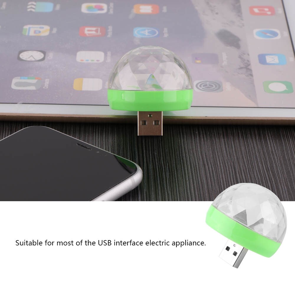 Mini 4-Led Disco Ball Usb Power Stage Light Rgb Stage Decoratie Projector Voor Party Decoraties Met Android connector