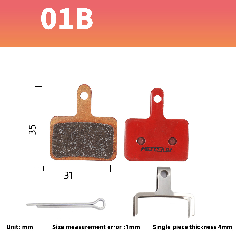 Pastillas de freno de disco de bicicleta, accesorio azul Multi cobre/cerámica/resina/Sinter para Shimano B01S MT200 M400 MT500 M315 ~ M525: Morado