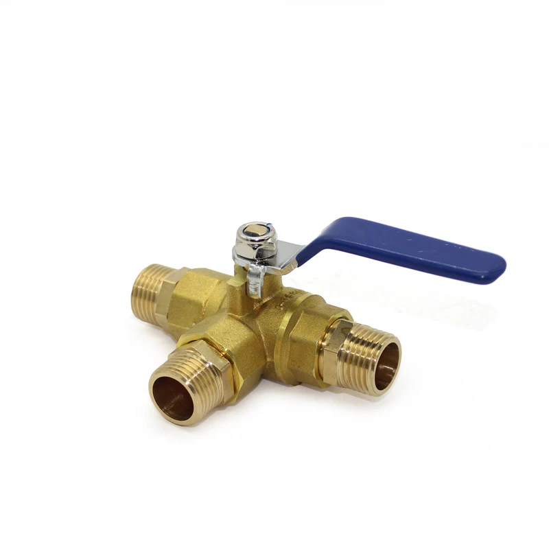 1/4 " 3/8 " 1/2 " 3/4 " 1 " bsp utvändig gänga full port t-port l-port trevägs mässing kulventilanslutning för vatten olja luft gas