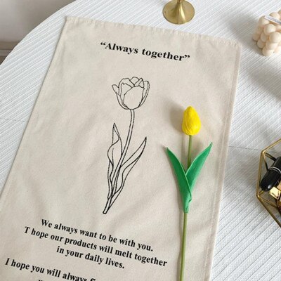 Tapiz nórdico con de flores para colgar en la pared de Ins, tela coreana para decoración de dormitorio, tapicería para dormitorio, tapicería para apartamento, bohemio D1: C