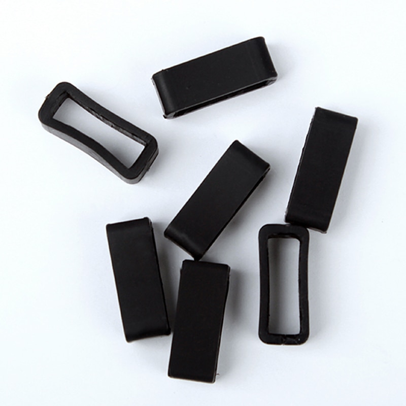 Molain 2 stuks horlogebandjes van siliconenrubber - snelsluiting, zwart/zilveren roestvrijstalen gesp, waterdicht, sportief, vervangend, universeel