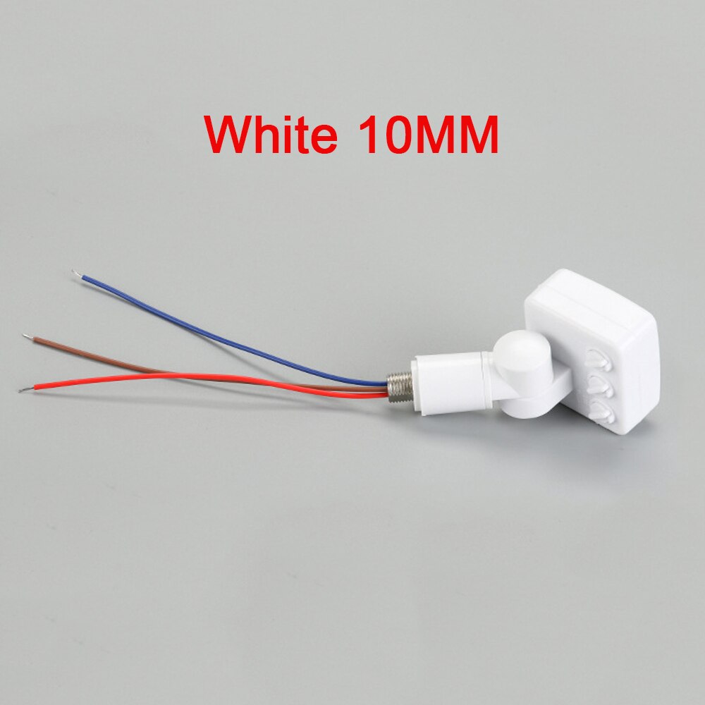 Human Body Sensor Switch Mini Human Body Infrared Sensor Ultra-thin Infrared Body Sensor Switch LED Flood Light PIR Motion: 10MM White