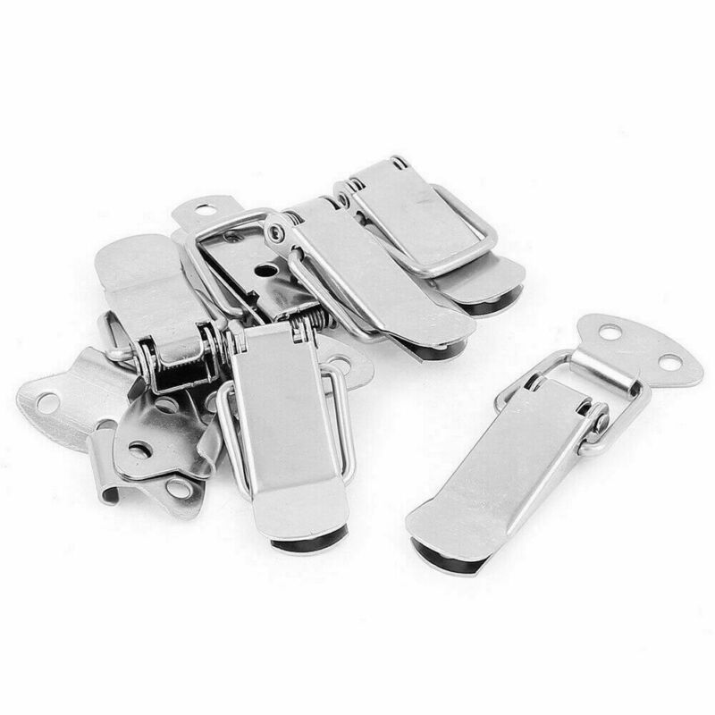 1Pc Cabinet Box Locks Spring Loaded Latch Catch Toggle 44x23mm Stainless Steel Hasps For Sliding Door Window Furniture Hardware