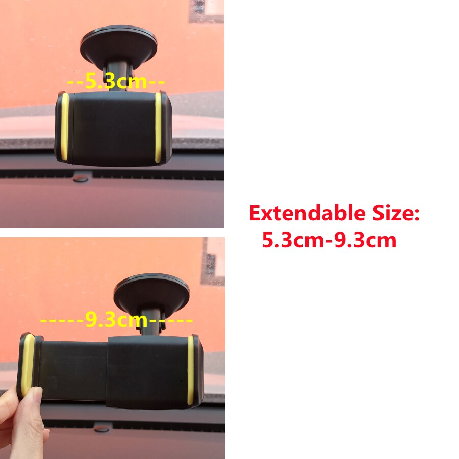 93Mm Uitschuifbare Voorruit Auto Houder 360 Draaibare Car Telefoon Houder Universele Gps Stand Mount Ondersteuning Vensterglas Auto Houder