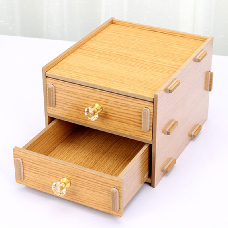 Wood Stationery Holders With Drawer Storage Box Desktop Stationery Office And School Supplies Multifuction Desk Organizer
