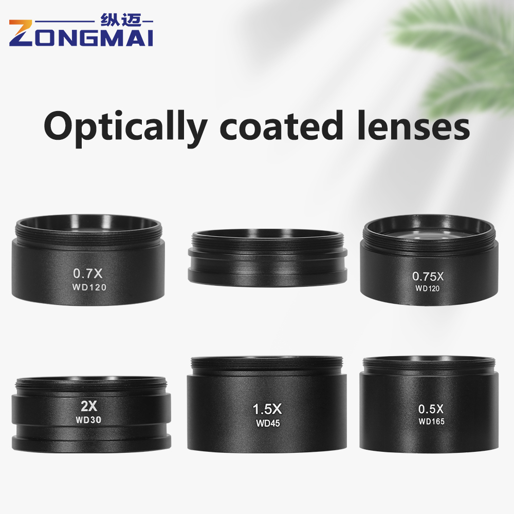 0,5X 0,7X 0,75X 1,5X 2,0X Schnittstellengröße 48MM Mikroskop-Objektiv ErhöHenne Sie sterben Vergrößerung Vergrößerung Staubfilter