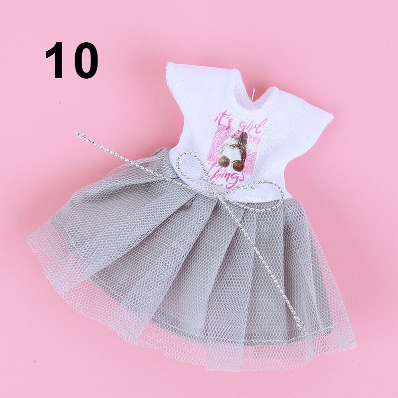 16cm bjd baby dukke tøj 1/12 blomster prinsessekjole dagligt fritidstøj tilbehør dukker legetøj til piger cool: 10