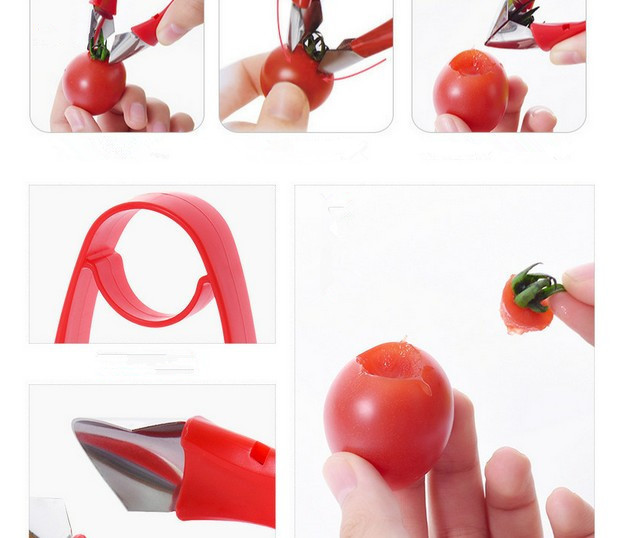 1pc jordbærskrog frugter graveværktøj tomat kernekerner stængler stilkfjerner frugtskiver køkkenudstyr  ok 0481