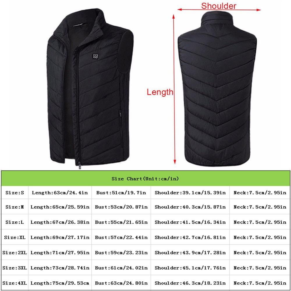 Usb Verwarmde Vest Outdoor Warm Wasbaar Mannen Vrouwen Verwarming Vest Winter Doek Camping Wandelen Verwarmde Jas