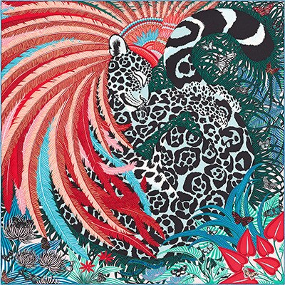 Silkeskjerf kvinner lyse fargerike firkantede skjerf wraps leopard halstørkle kvinnelig flekk hijab bufandas: 274